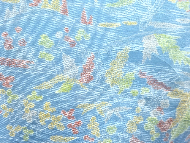  草花模様小紋着物